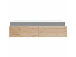 vidaXL Bett mit Matratze 90x200 cm Massivholz Kiefer2012740