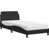 vidaXL Bett mit Matratze Schwarz 90x200 cm Kunstleder Modell 12007232