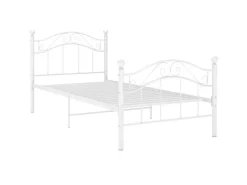 vidaXL Bett Weiß Metall 90x200 cm Modell 1922493