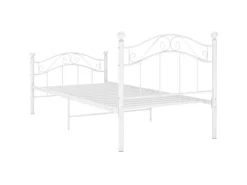 vidaXL Bett Weiß Metall 90x200 cm Modell 1922493