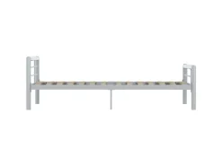 vidaXL Bettgestell Grau und Weiß Metall 100 x 200 cm618326