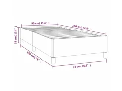 vidaXL Bettgestell Grau 90x190 cm Kunstleder Modell 21370055* Betten