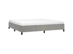 vidaXL Bettgestell Hellgrau 200x200 cm Samt Modell 21368964* Terraristik