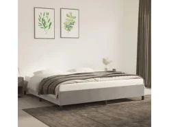 vidaXL Bettgestell Hellgrau 200x200 cm Samt Modell 21368964* Terraristik