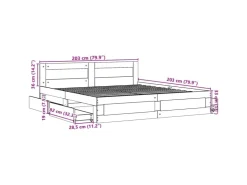 vidaXL Bettgestell mit Kopfteil ohne Matratze Weiß 200x200 cm 3295534* Betten