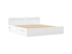 vidaXL Bettgestell mit Kopfteil ohne Matratze Weiß 200x200 cm 3295534* Betten