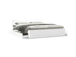 vidaXL Bettgestell mit Kopfteil ohne Matratze Weiß 200x200 cm 3295534* Betten