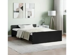 vidaXL Bettgestell mit Kopf- und Fußteil Schwarz 120x200 cm1909008* Betten