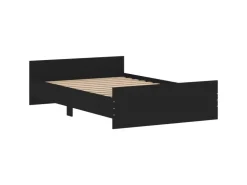 vidaXL Bettgestell mit Kopf- und Fußteil Schwarz 120x200 cm1909008* Betten