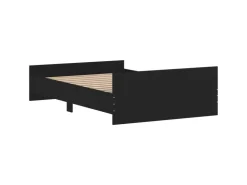 vidaXL Bettgestell mit Kopf- und Fußteil Schwarz 120x200 cm1909008* Betten