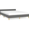 vidaXL Bettgestell mit Kopfteil Dunkelgrau 140x200 cm Stoff Modell 41400109* Betten
