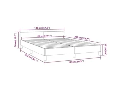 vidaXL Bettgestell mit Kopfteil Dunkelgrau 140x200 cm Stoff Modell 41400109* Betten