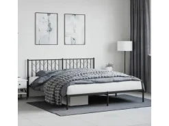vidaXL Bettgestell mit Kopfteil Metall 180x200 cm 374441* Betten