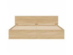 vidaXL Bettgestell mit Kopfteil Sonoma-Eiche 200x200 cm1944320