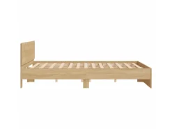 vidaXL Bettgestell mit Kopfteil Sonoma-Eiche 200x200 cm1944320