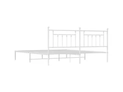 vidaXL Bettgestell mit Kopfteil Metall Weiß 200x200 cm Modell 31846457* Betten