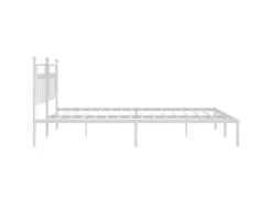 vidaXL Bettgestell mit Kopfteil Metall Weiß 200x200 cm Modell 31846457* Betten