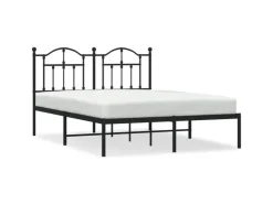 vidaXL Bettgestell mit Kopfteil Metall Schwarz 140x200 cm Modell 71846313* Betten