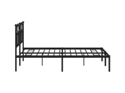 vidaXL Bettgestell mit Kopfteil Metall Schwarz 140x200 cm Modell 71846313* Betten