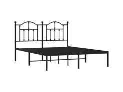 vidaXL Bettgestell mit Kopfteil Metall Schwarz 140x200 cm Modell 71846313* Betten