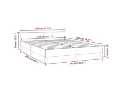 vidaXL Bettgestell mit Kopfteil Schwarz 140x200 cm Kunstleder Modell 11399621