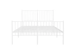 vidaXL Bettgestell mit Kopf- und Fußteil Metall Weiß 140x200 cm Modell 21629523* Betten