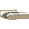 vidaXL Bettgestell mit Kopfteil Sonoma-Eiche 180x200 cm Holzwerkstoff2104136