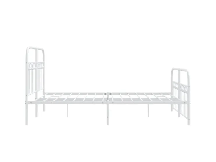 vidaXL Bettgestell mit Kopf- und Fußteil Metall 137x190 cm 376666