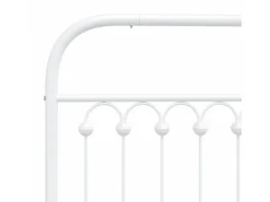 vidaXL Bettgestell mit Kopf- und Fußteil Metall 137x190 cm 376666