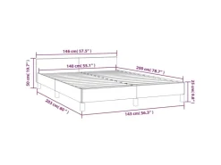 vidaXL Bettgestell mit Kopfteil Schwarz 140x200 cm Samt Modell 11398799* Betten