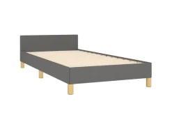 vidaXL Bettgestell mit Kopfteil Dunkelgrau 90x200 cm Stoff Modell 31399405* Betten