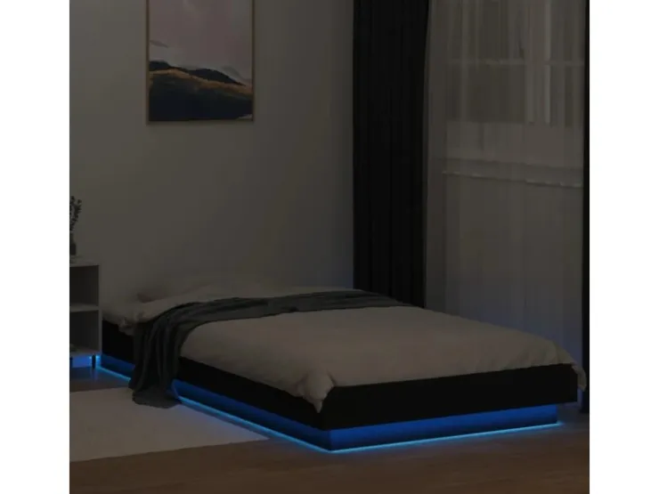 vidaXL Bettgestell mit LED 90x200 cm Holzwerkstoff 3281120* Betten