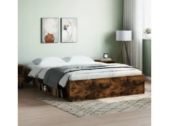 vidaXL Bettgestell Räuchereiche 140x200 cm1925305