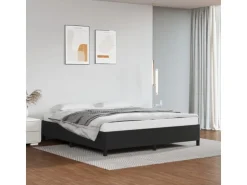 vidaXL Bettgestell Schwarz 180x200 cm Kunstleder1370092