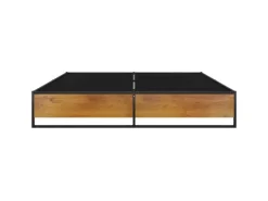 vidaXL Bettgestell Schwarz Metall 140x200 cm Modell 3651003
