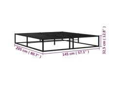 vidaXL Bettgestell Schwarz Metall 140x200 cm Modell 2650996* Betten
