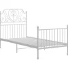 vidaXL Bettgestell Weiß Metall 100x200 cm723136