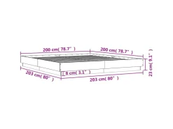 vidaXL Bettgestell Weiß 200x200 cm Holzwerkstoff 3209828* Betten
