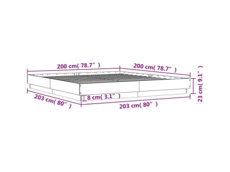 vidaXL Bettgestell Weiß 200x200 cm Holzwerkstoff 3209828* Betten