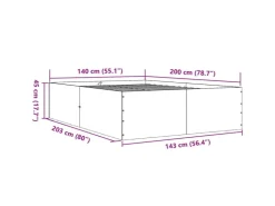 vidaXL Bettgestell 140x200 cm Holzwerkstoff 3280923