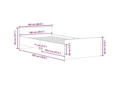 vidaXL Bettgestell Weiß 100x200 cm Holzwerkstoff 835932* Betten