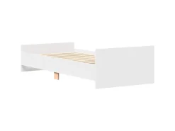 vidaXL Bettgestell Weiß 100x200 cm Holzwerkstoff 835932* Betten