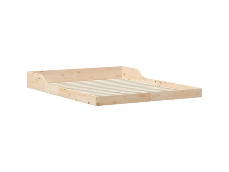 vidaXL Bettrahmen Braun 160 x 200 cm Massives Kiefernholz 873307