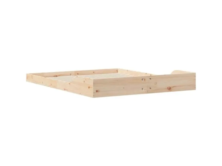 vidaXL Bettrahmen Braun 160 x 200 cm Massives Kiefernholz 873307