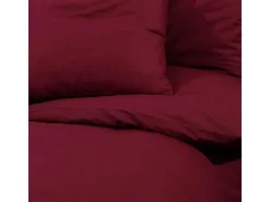 vidaXL Bettwäsche-Set Bordeaux 155x220 cm Leichte Mikrofaser 136039