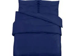 vidaXL Bettwäsche-Set Marine 200x220 cm Baumwolle 136153* Decken