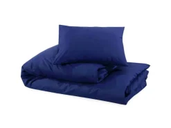 vidaXL Bettwäsche-Set Marine 200x220 cm Baumwolle 136153* Decken