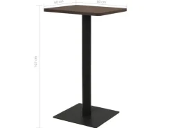 vidaXL BistRotisch Dunkle Esche 60x60x107 cm