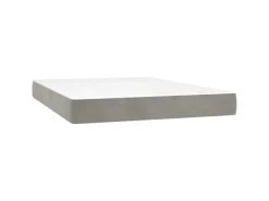 vidaXL Boxspringbett mit Matratze Hellgrau 140x200 cm Samt1399424* Betten