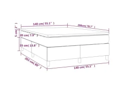 vidaXL Boxspringbett mit Matratze Hellgrau 140x200 cm Samt1399424* Betten